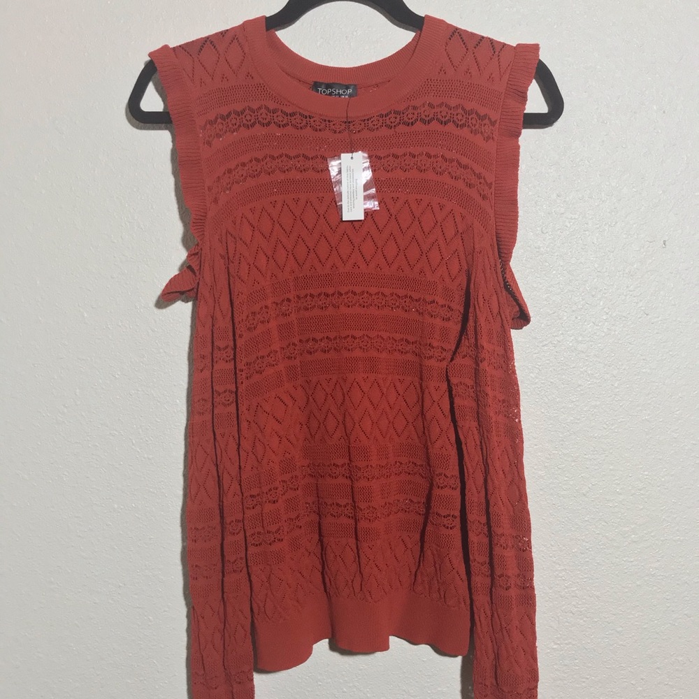 Burnt orange knit shirt